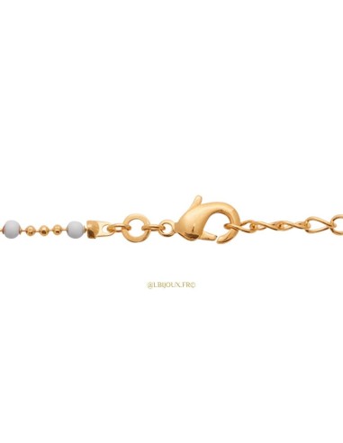 Bracelet perles avec coeur druzy naturel en agate noire 