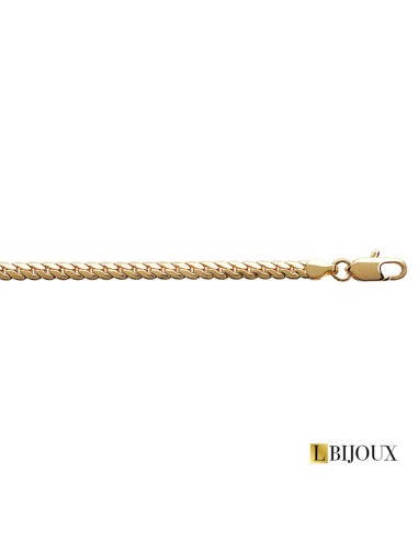Bracelet en plaqué or maille anglaise. Longueur 18 cm. Existe en collier de 45 cm.