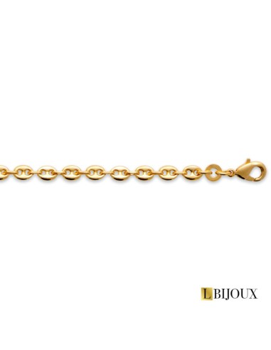 Bracelet plaqué or pour homme de 18 cm. Largeur 3.7mm.