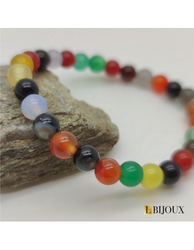 Bracelet extensible perles de couleurs (multicouleurs) femme et enfant